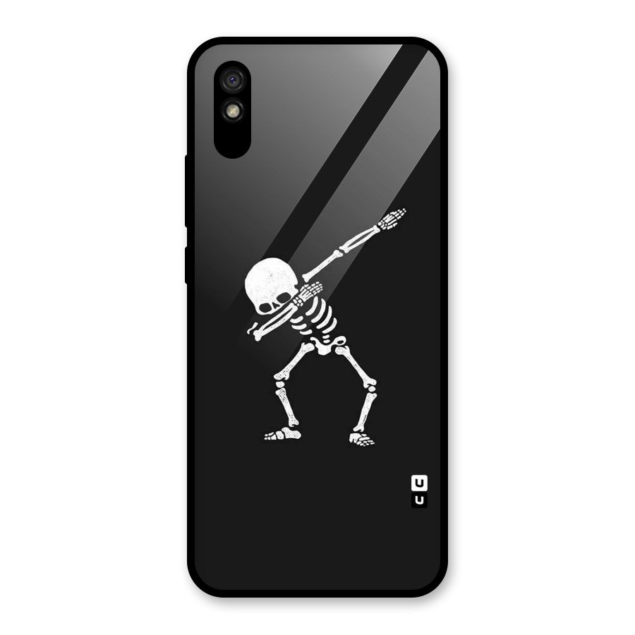 Skeleton Dab White Glass Back Case for Redmi 9i