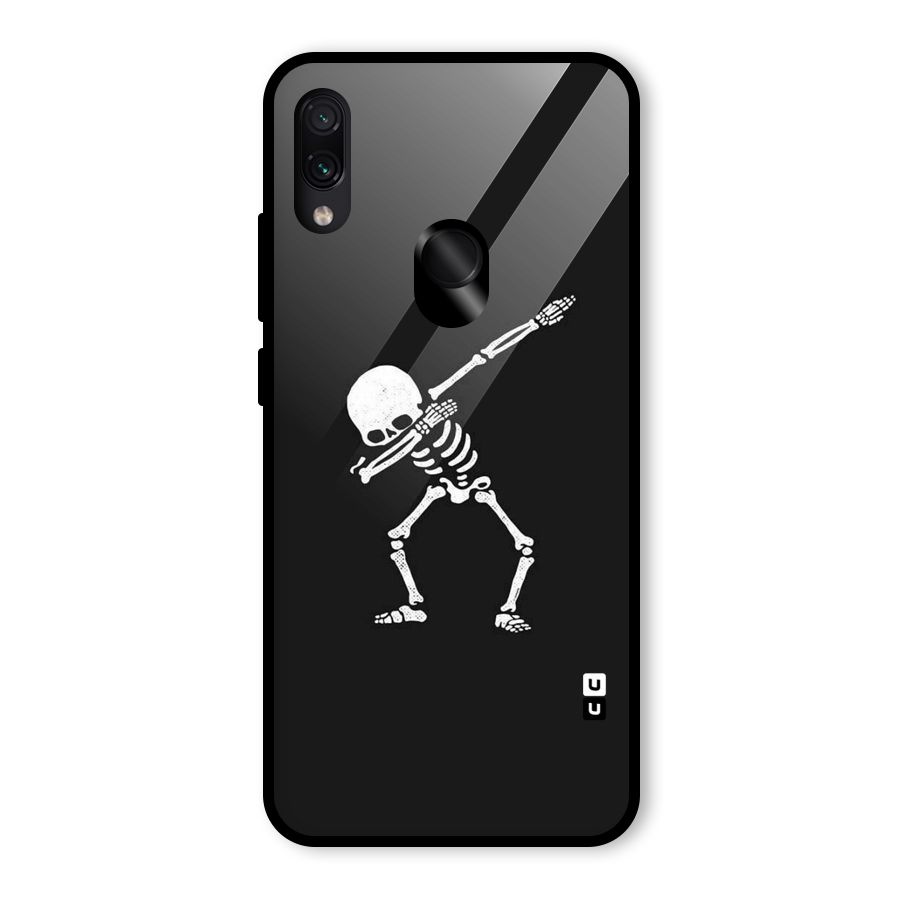 Skeleton Dab White Glass Back Case for Redmi Note 7 Pro