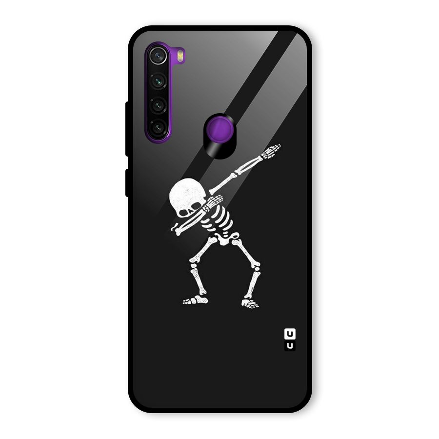 Skeleton Dab White Glass Back Case for Redmi Note 8
