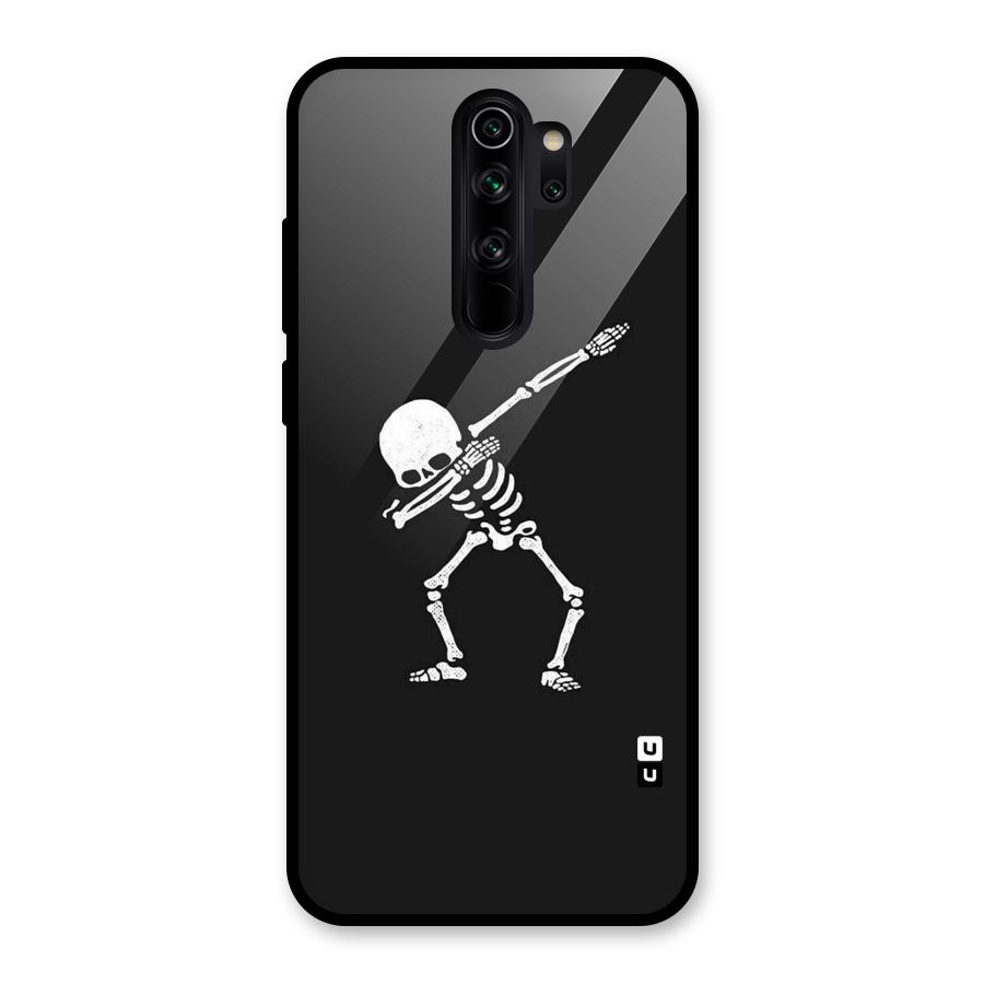 Skeleton Dab White Glass Back Case for Redmi Note 8 Pro
