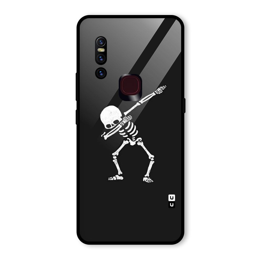 Skeleton Dab White Glass Back Case for Vivo V15