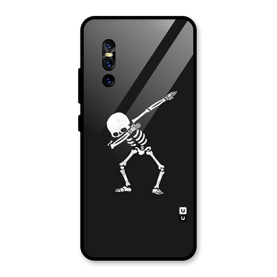 Skeleton Dab White Glass Back Case for Vivo V15 Pro
