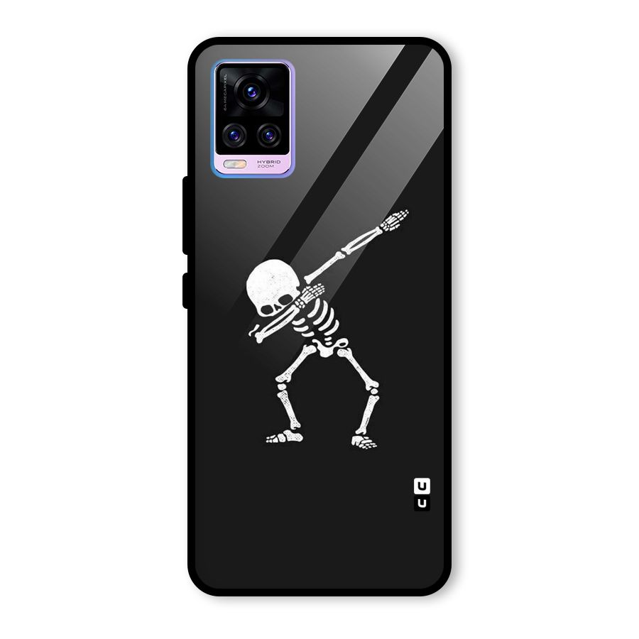 Skeleton Dab White Glass Back Case for Vivo V20 Pro