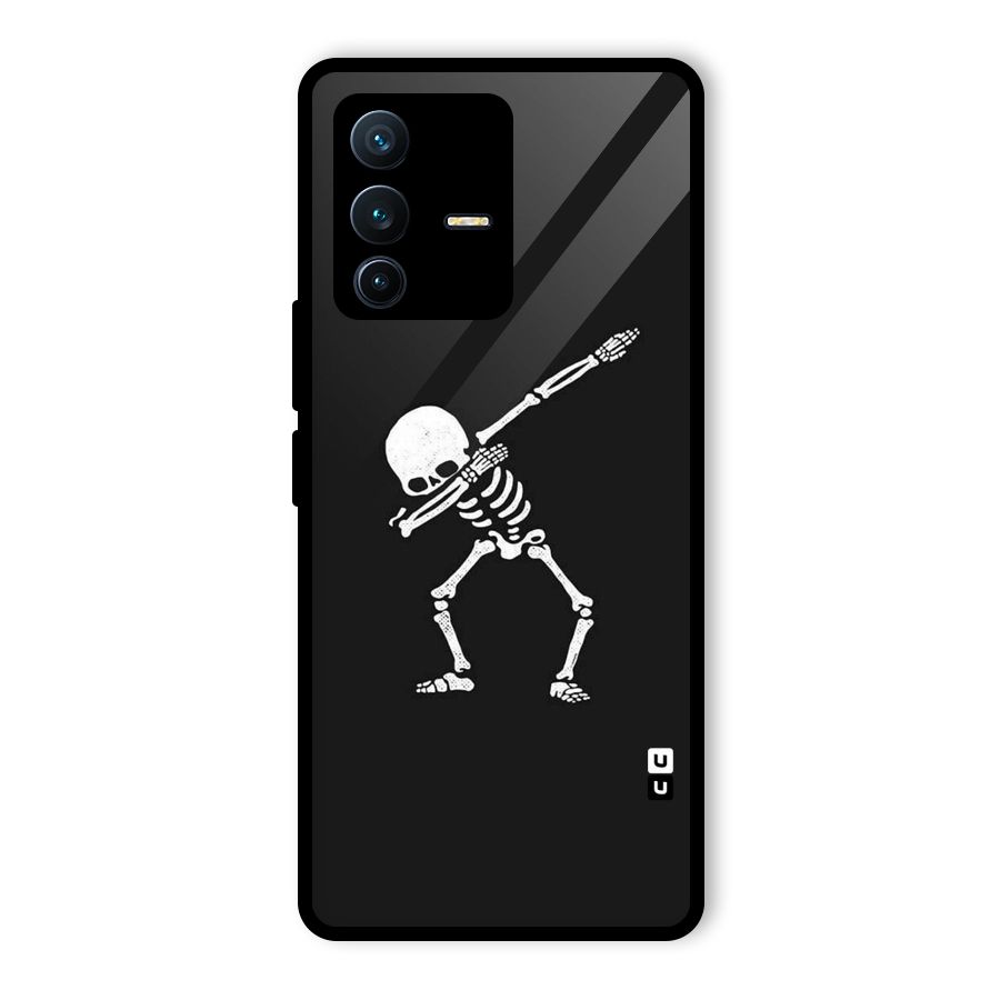 Skeleton Dab White Glass Back Case for Vivo V23 Pro