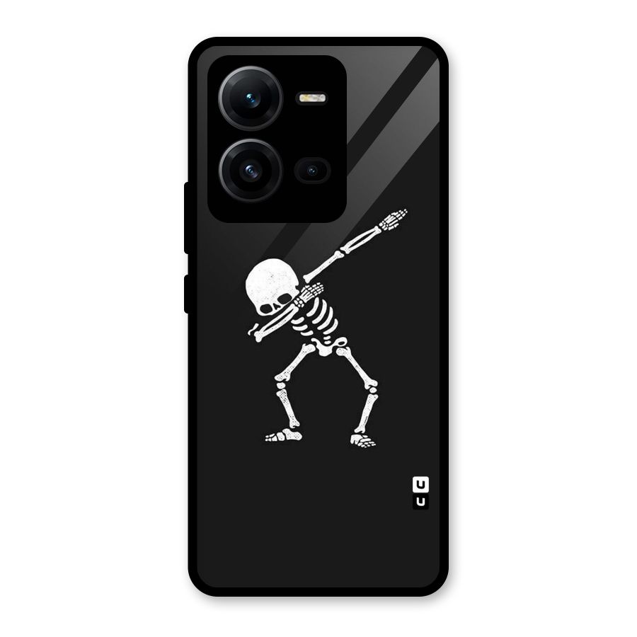 Skeleton Dab White Glass Back Case for Vivo V25