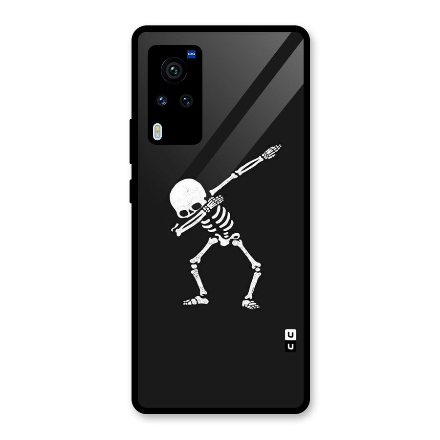 Skeleton Dab White Glass Back Case for Vivo X60 Pro