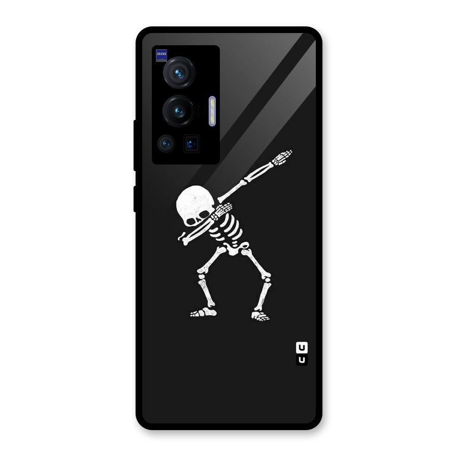 Skeleton Dab White Glass Back Case for Vivo X70 Pro