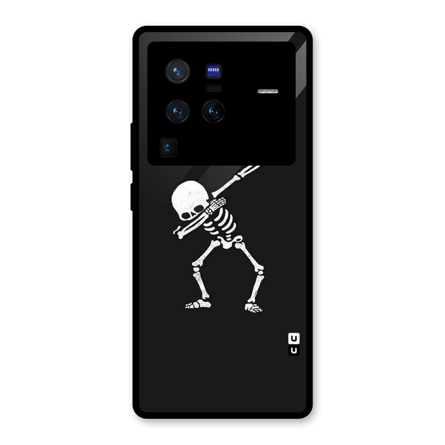 Skeleton Dab White Glass Back Case for Vivo X80 Pro