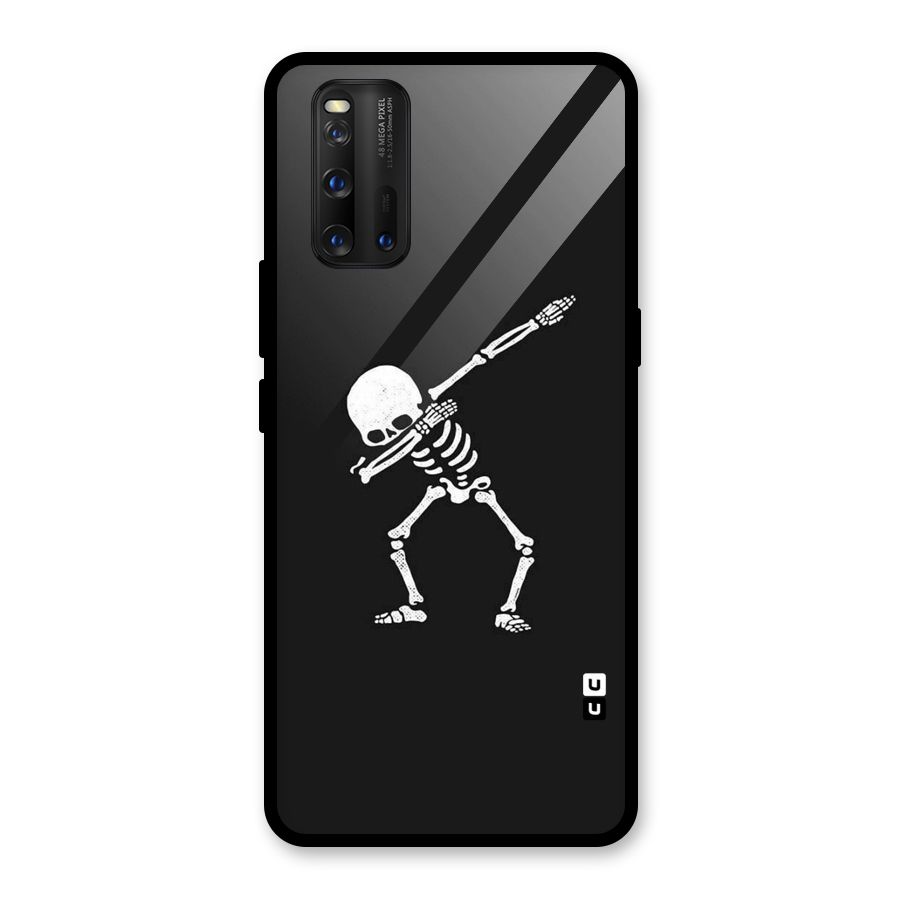 Skeleton Dab White Glass Back Case for Vivo iQOO 3