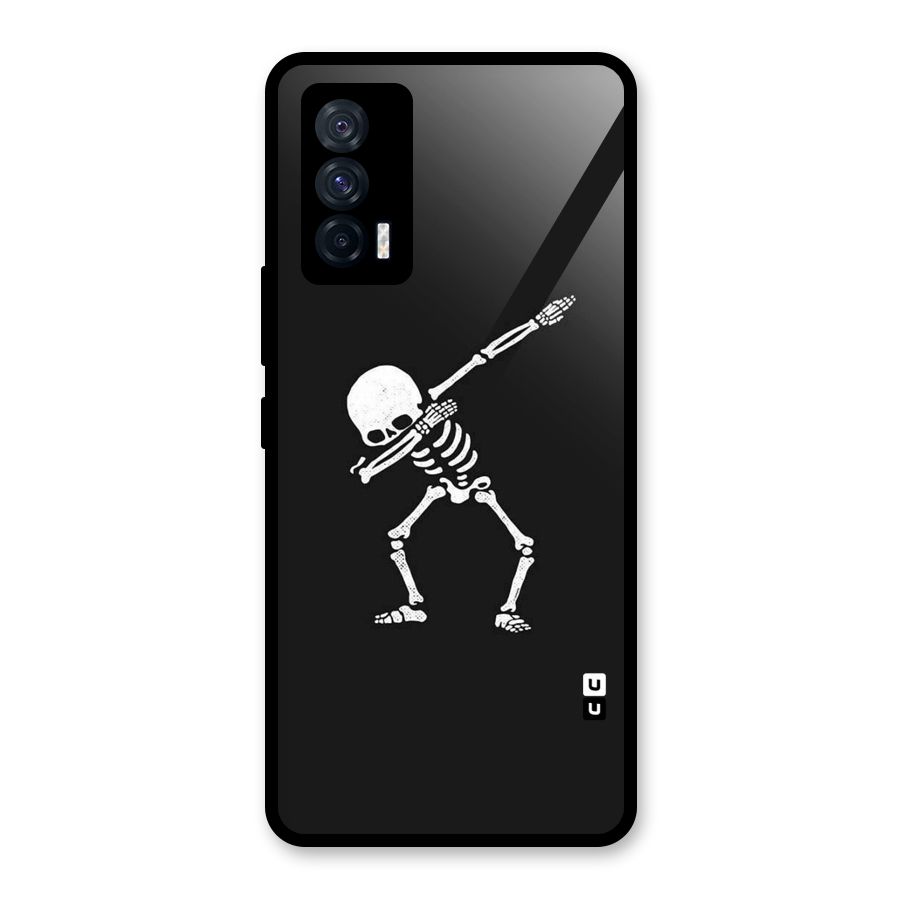 Skeleton Dab White Glass Back Case for Vivo iQOO 7 5G