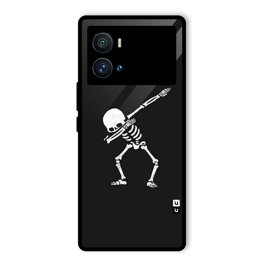 Skeleton Dab White Glass Back Case for Vivo iQOO 9 Pro