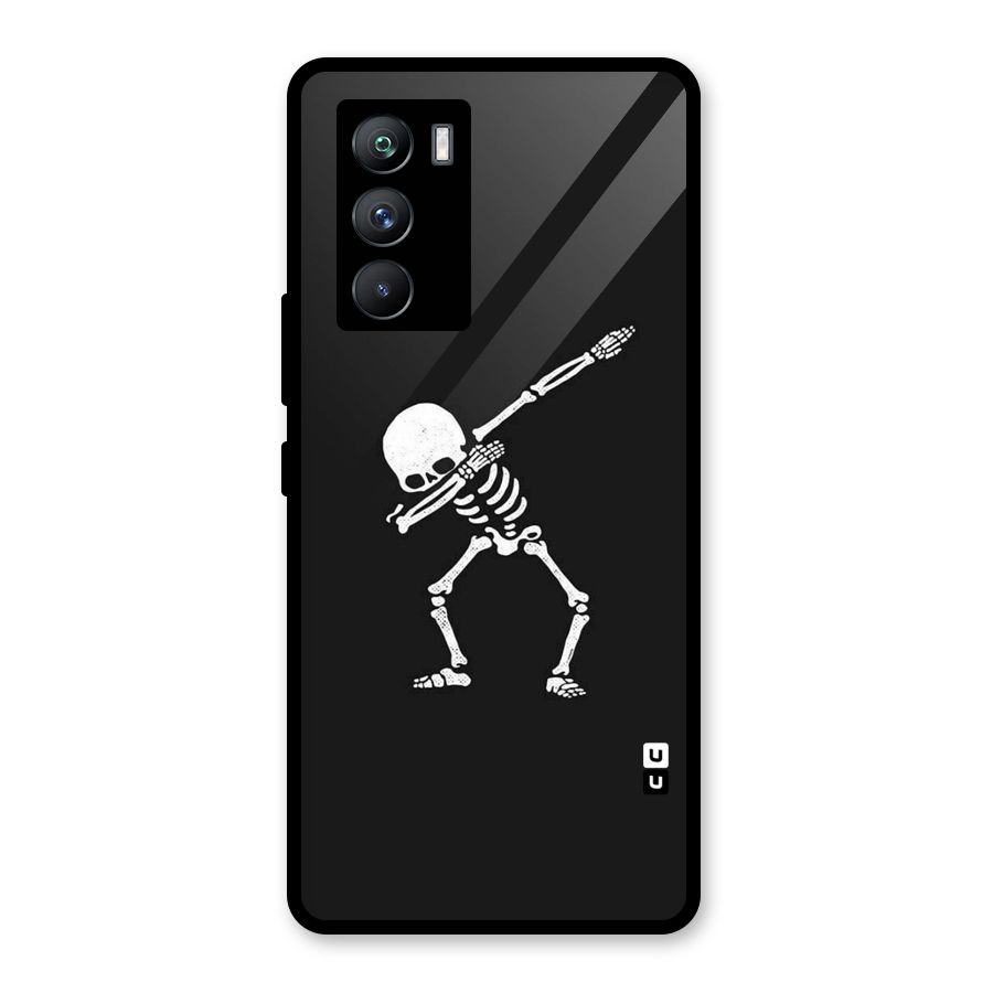 Skeleton Dab White Glass Back Case for Vivo iQOO 9 SE