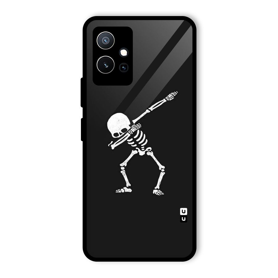 Skeleton Dab White Glass Back Case for Vivo iQOO Z6