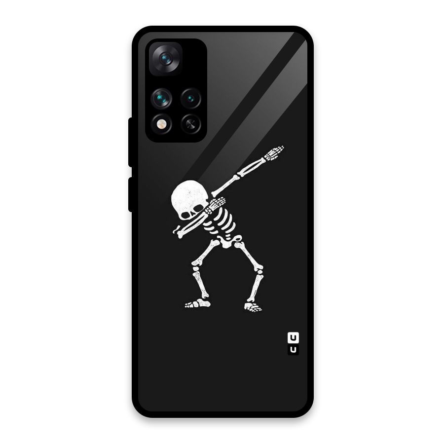Skeleton Dab White Glass Back Case for Xiaomi 11i HyperCharge 5G