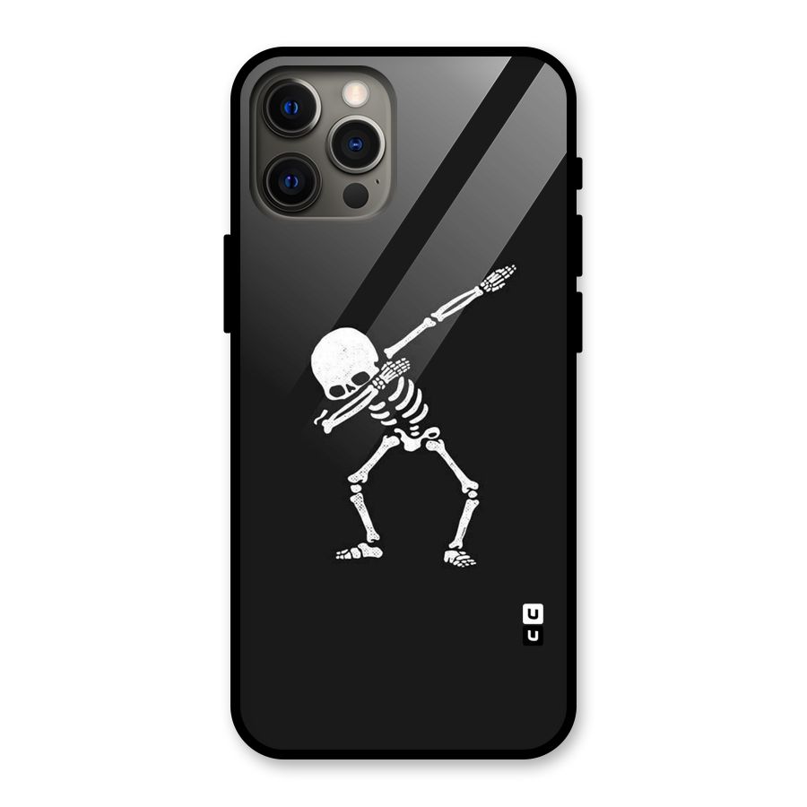 Skeleton Dab White Glass Back Case for iPhone 12 Pro Max