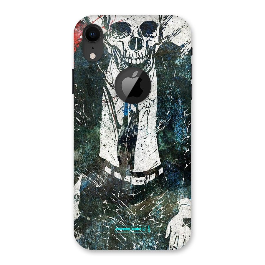 Skeleton in a Suit Back Case for iPhone XR Logo Cut