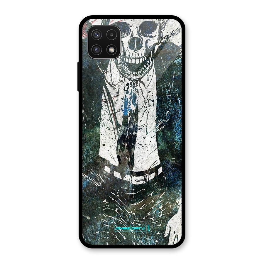 Skeleton in a Suit Glass Back Case for Galaxy A22 5G