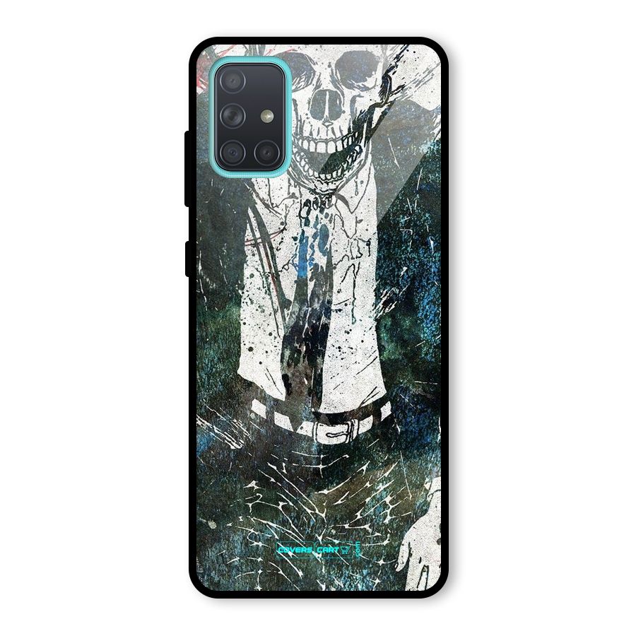 Skeleton in a Suit Glass Back Case for Galaxy A71