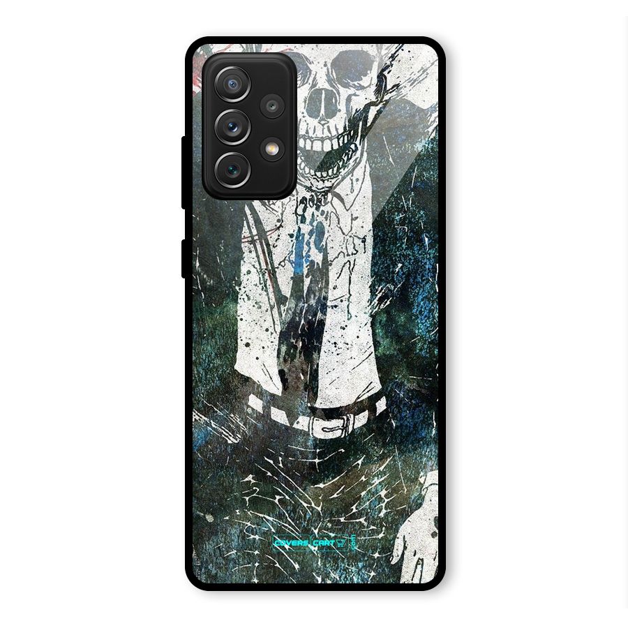 Skeleton in a Suit Glass Back Case for Galaxy A72