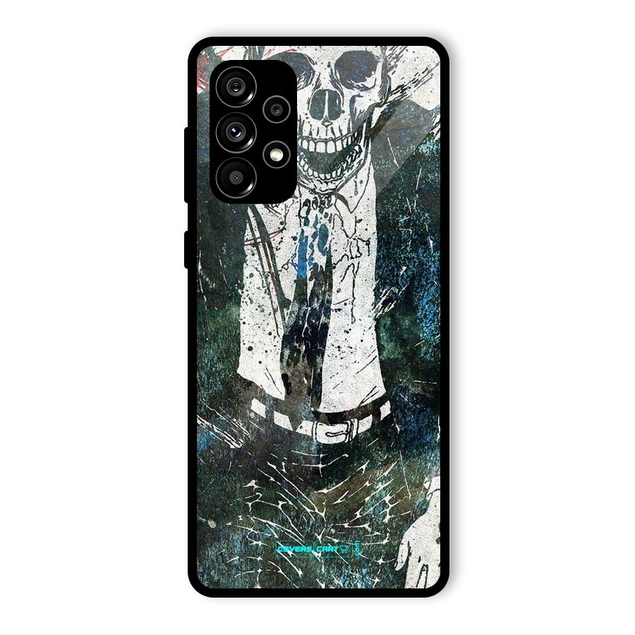 Skeleton in a Suit Glass Back Case for Galaxy A73 5G