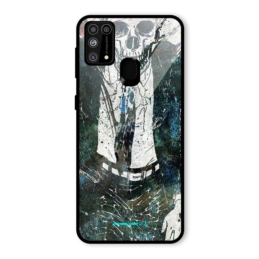 Skeleton in a Suit Glass Back Case for Galaxy F41