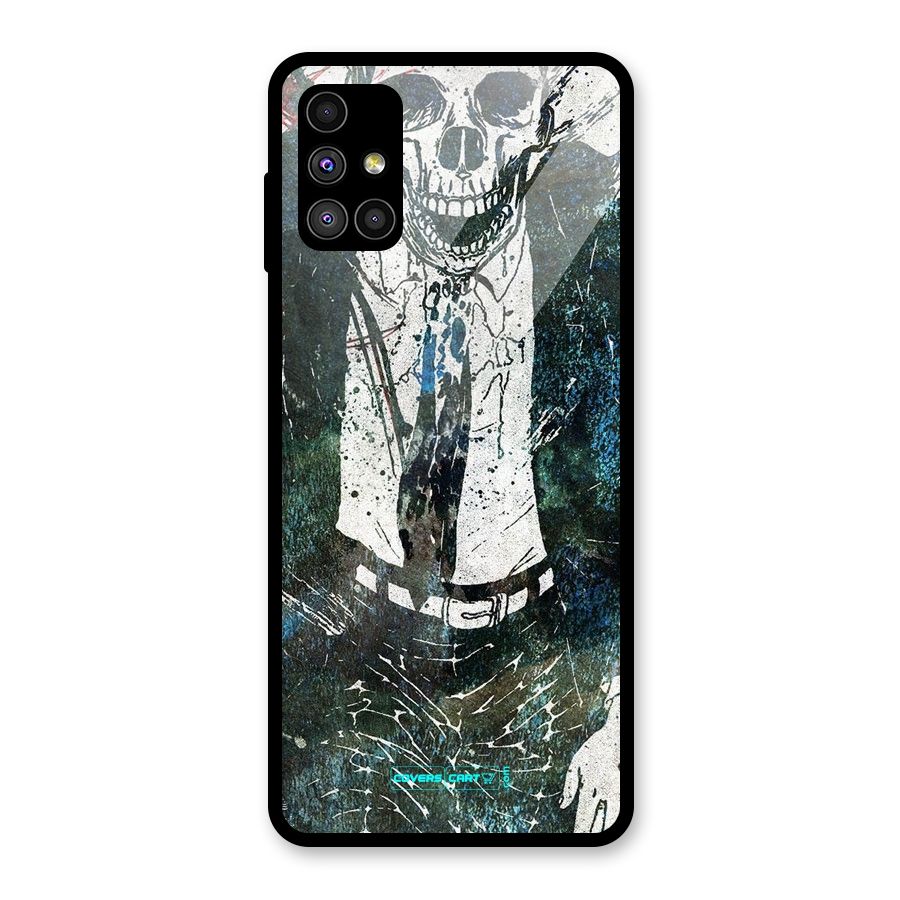 Skeleton in a Suit Glass Back Case for Galaxy M51