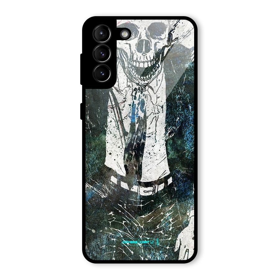 Skeleton in a Suit Glass Back Case for Galaxy S21 Plus