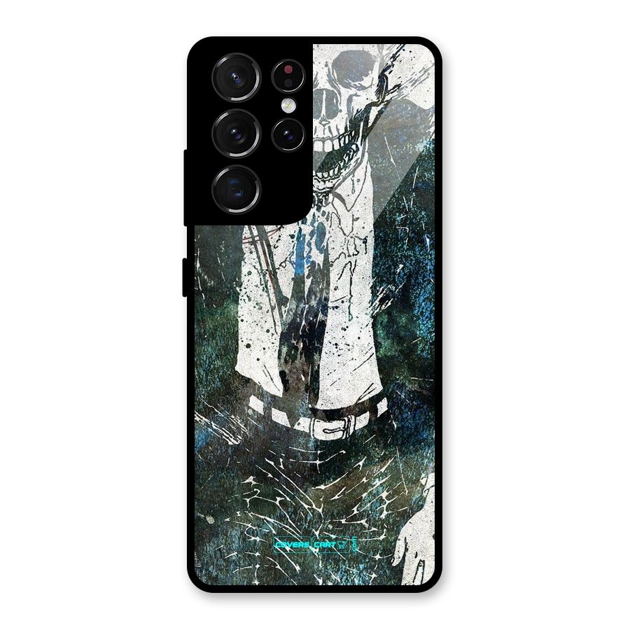 Skeleton in a Suit Glass Back Case for Galaxy S21 Ultra 5G
