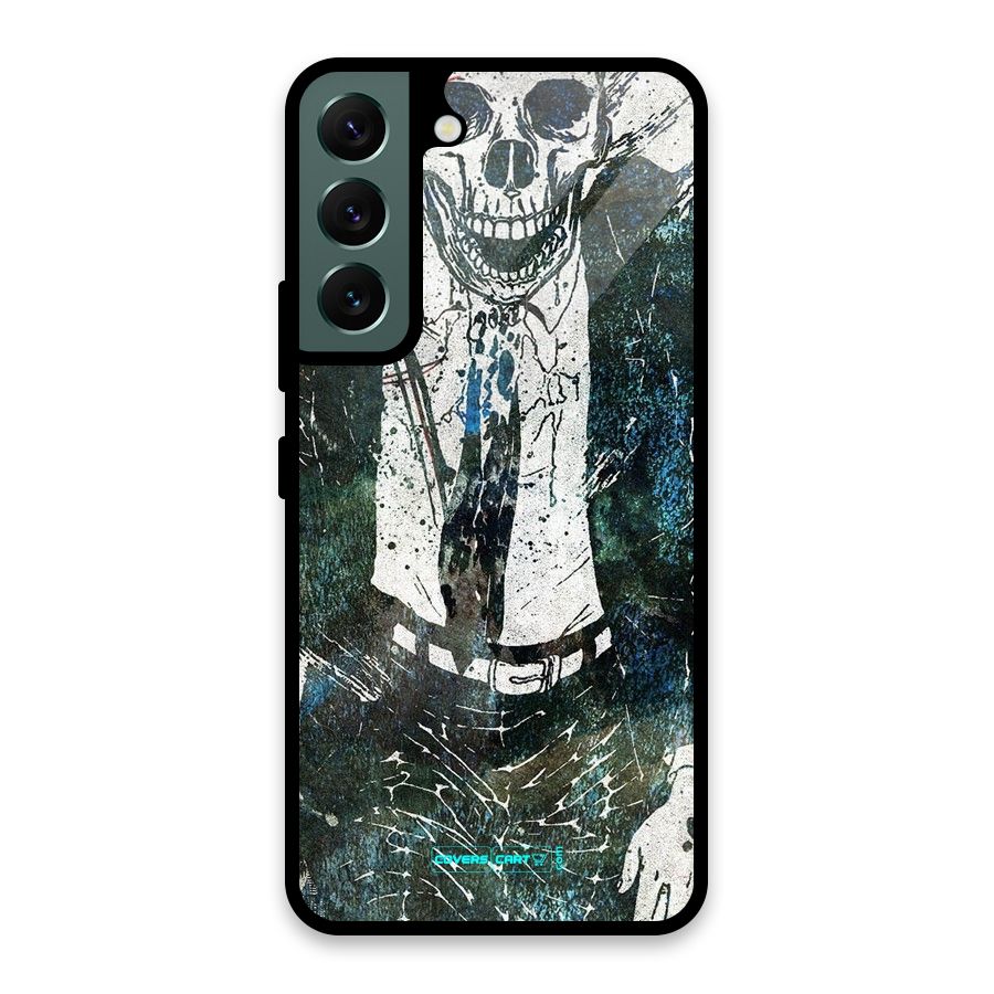 Skeleton in a Suit Glass Back Case for Galaxy S22 5G