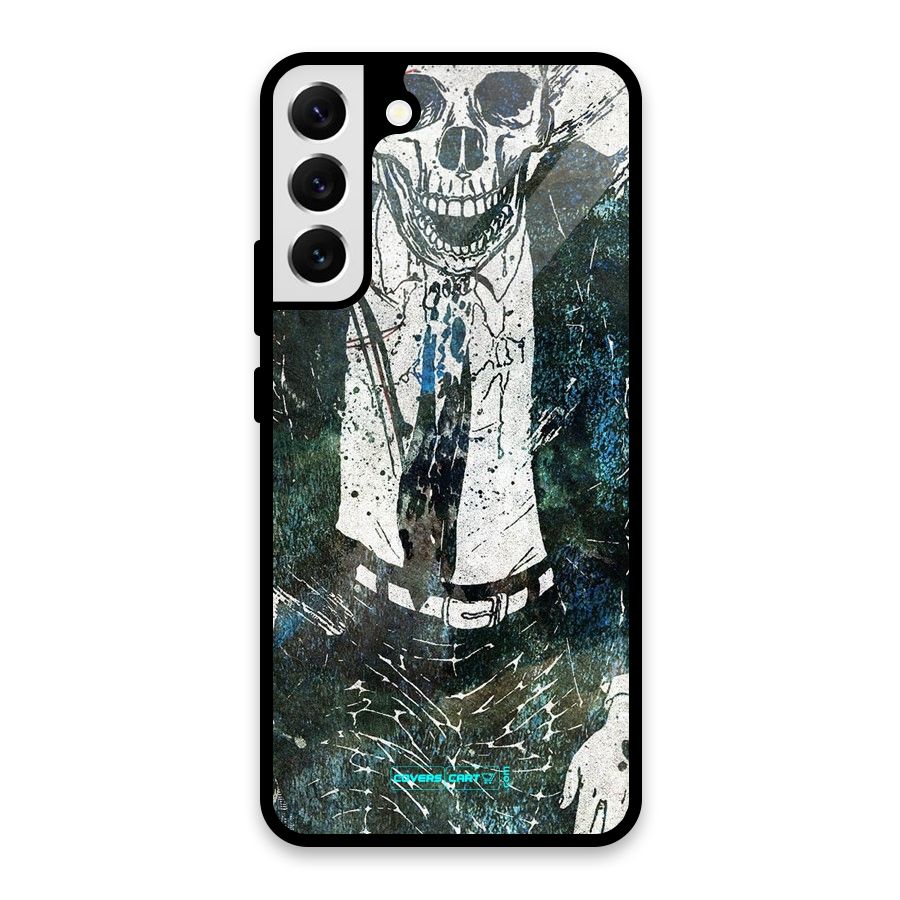 Skeleton in a Suit Glass Back Case for Galaxy S22 Plus 5G