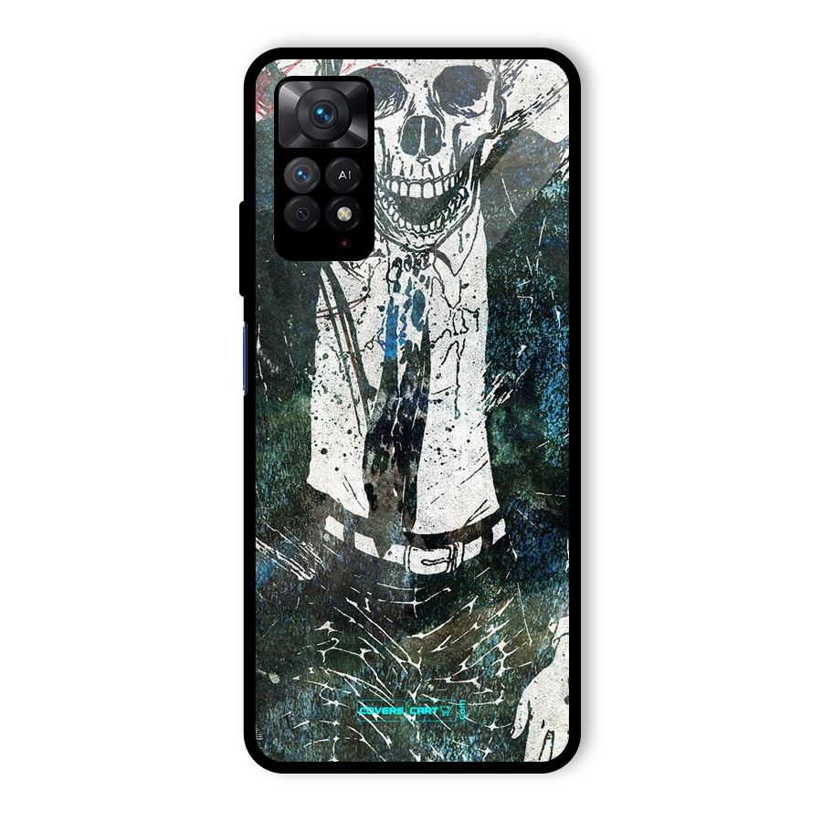 Skeleton in a Suit Glass Back Case for Redmi Note 11 Pro