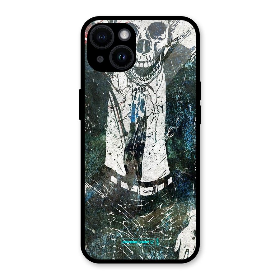 Skeleton in a Suit Glass Back Case for iPhone 14