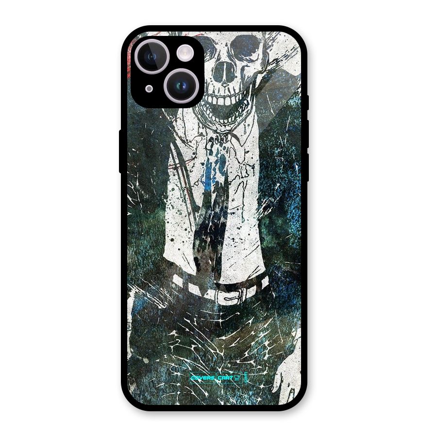 Skeleton in a Suit Glass Back Case for iPhone 14 Plus