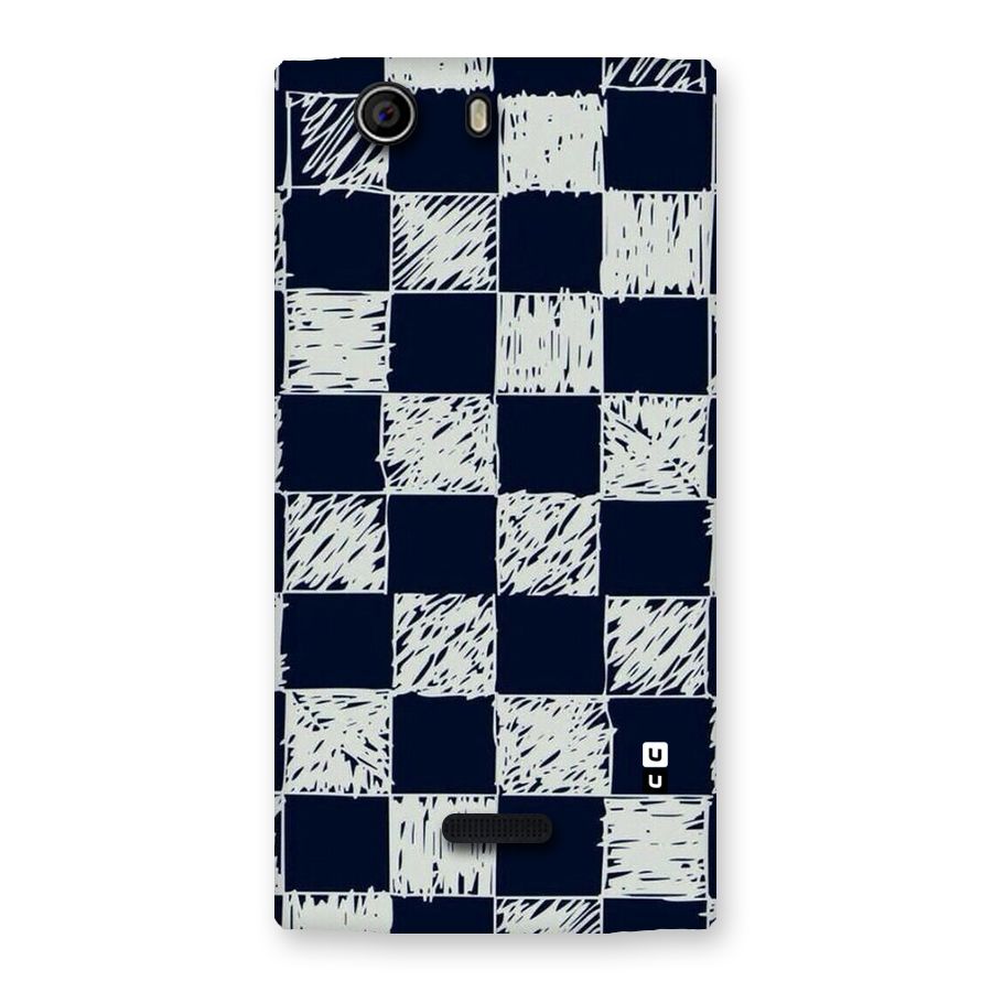 Sketchy Check Design Back Case for Canvas Nitro 2 E311