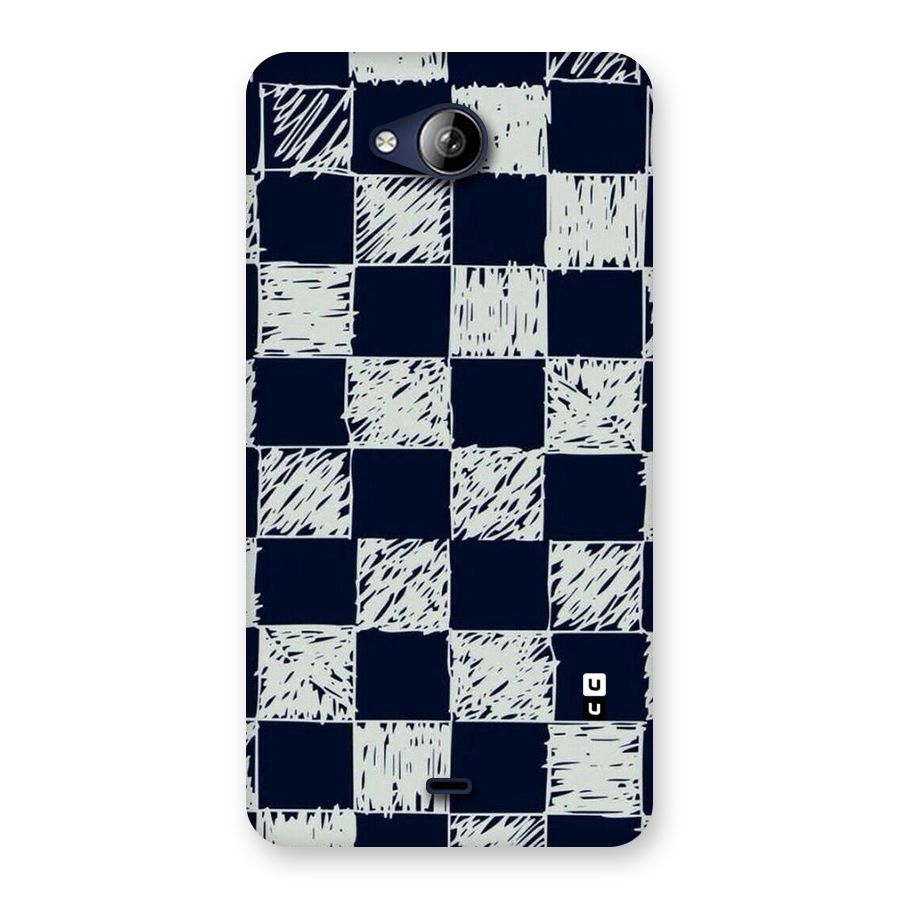 Sketchy Check Design Back Case for Canvas Play Q355