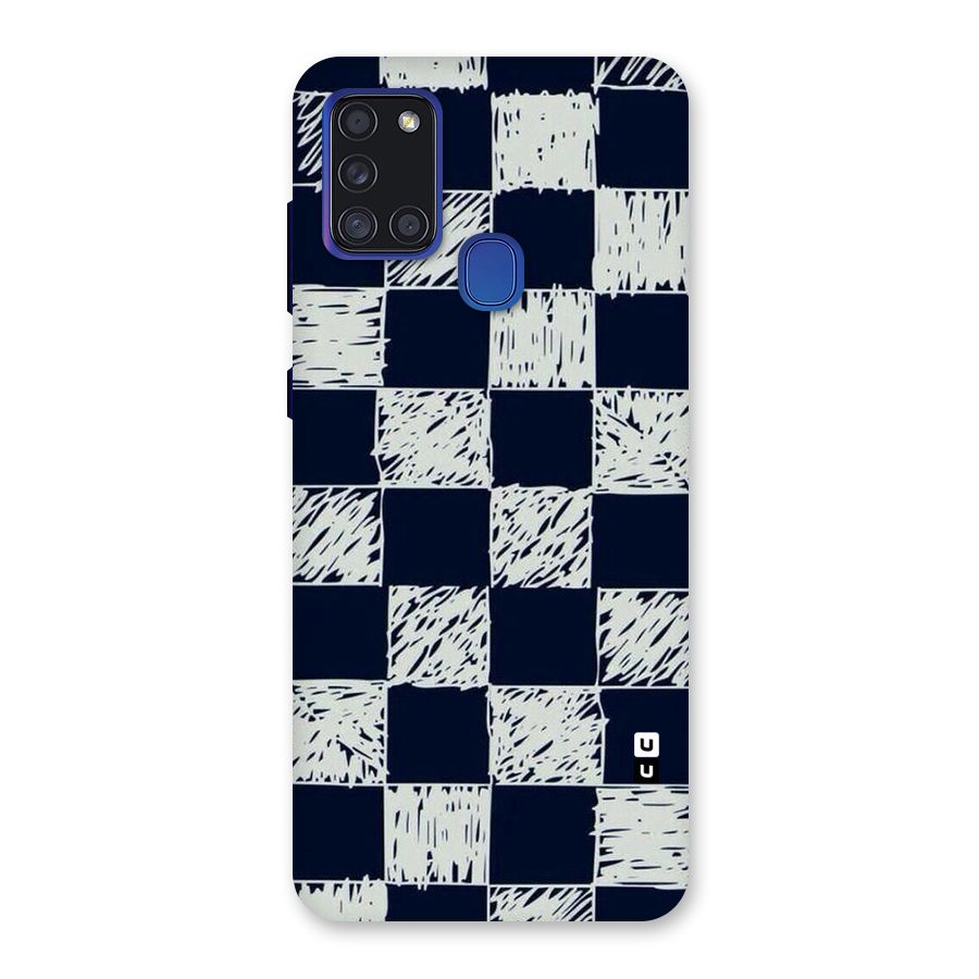 Sketchy Check Design Back Case for Galaxy A21s