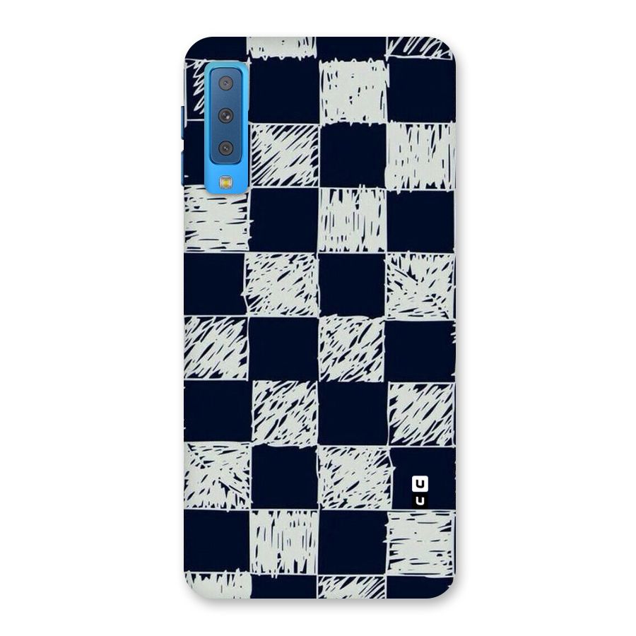 Sketchy Check Design Back Case for Galaxy A7 (2018)