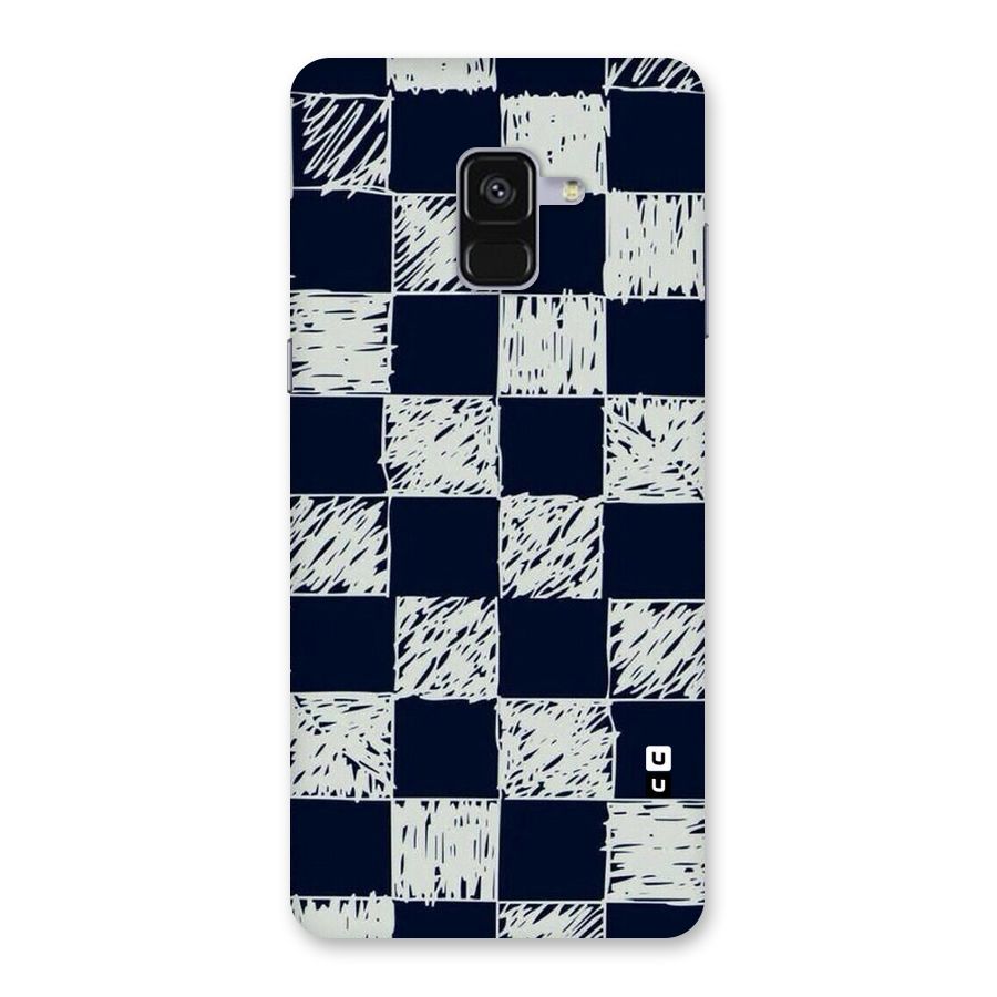 Sketchy Check Design Back Case for Galaxy A8 Plus