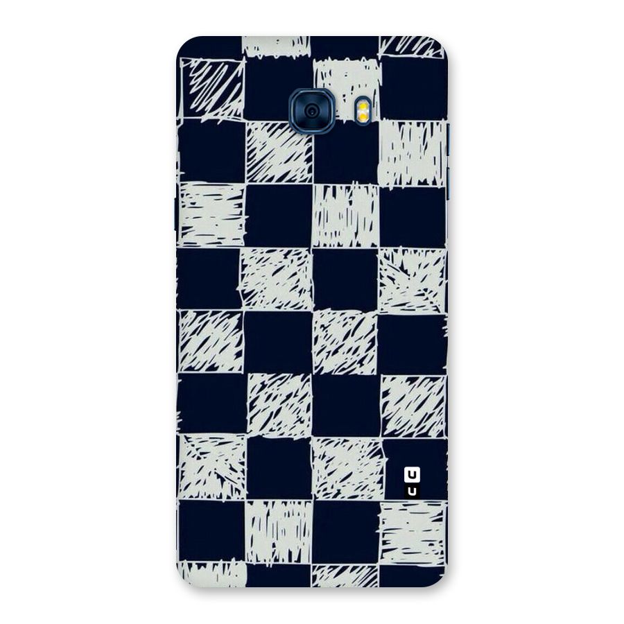 Sketchy Check Design Back Case for Galaxy C7 Pro