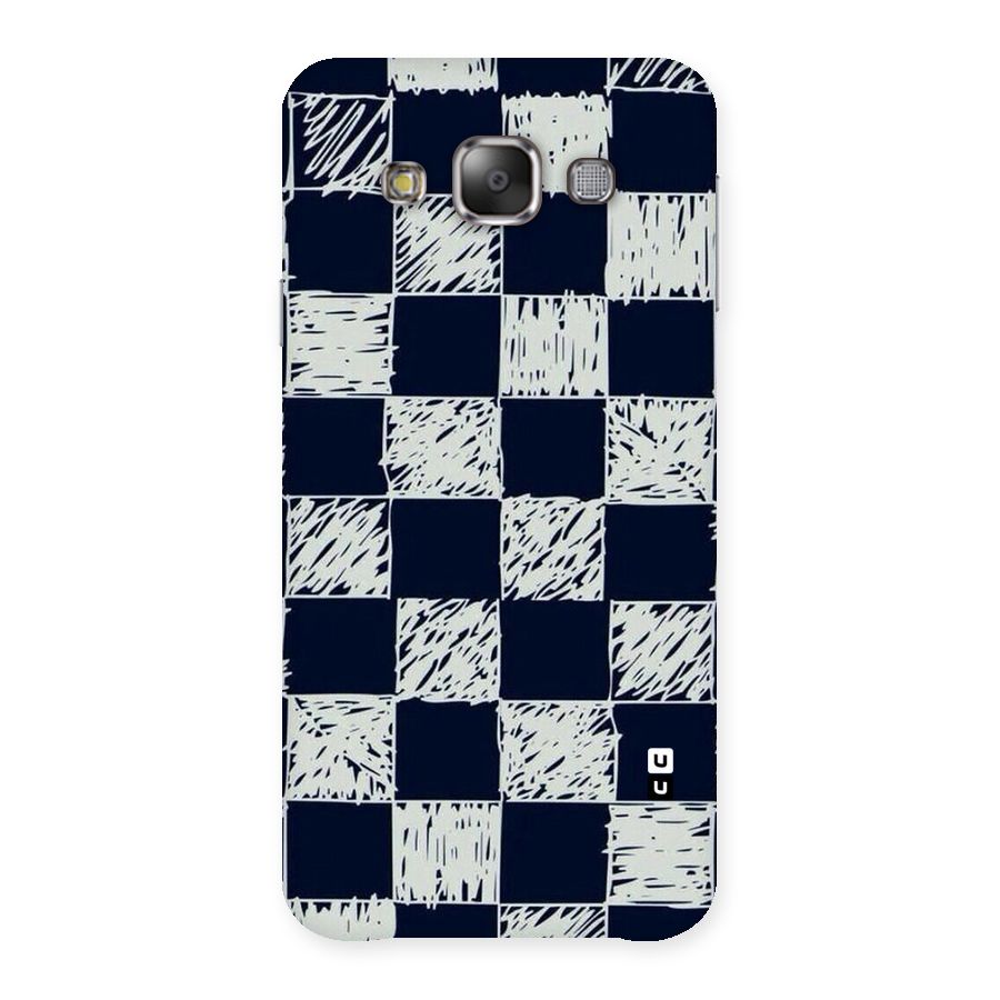 Sketchy Check Design Back Case for Galaxy E7