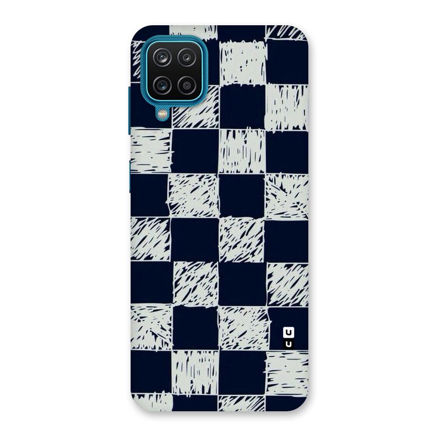 Sketchy Check Design Back Case for Galaxy M12