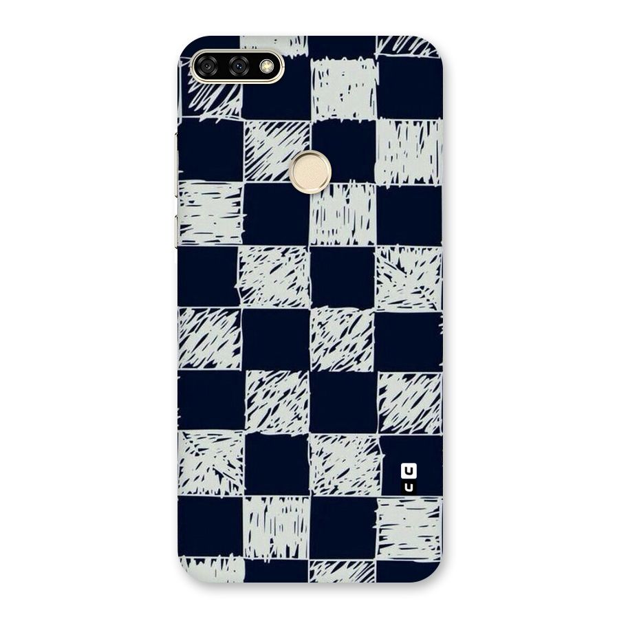 Sketchy Check Design Back Case for Honor 7A
