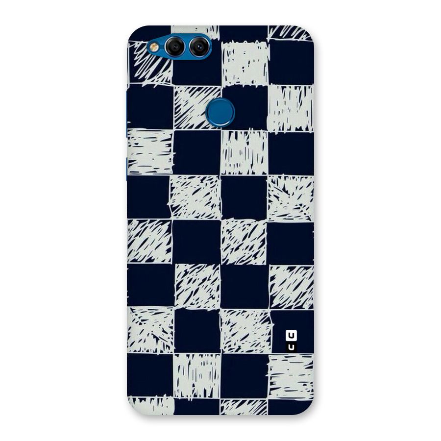 Sketchy Check Design Back Case for Honor 7X