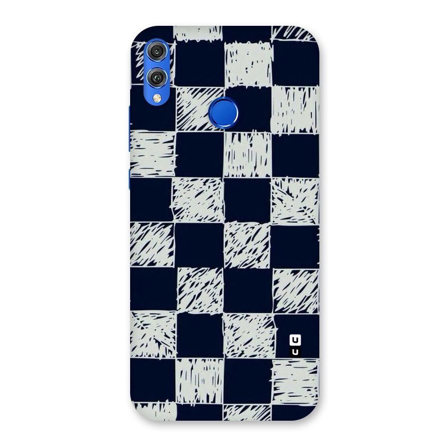 Sketchy Check Design Back Case for Honor 8X