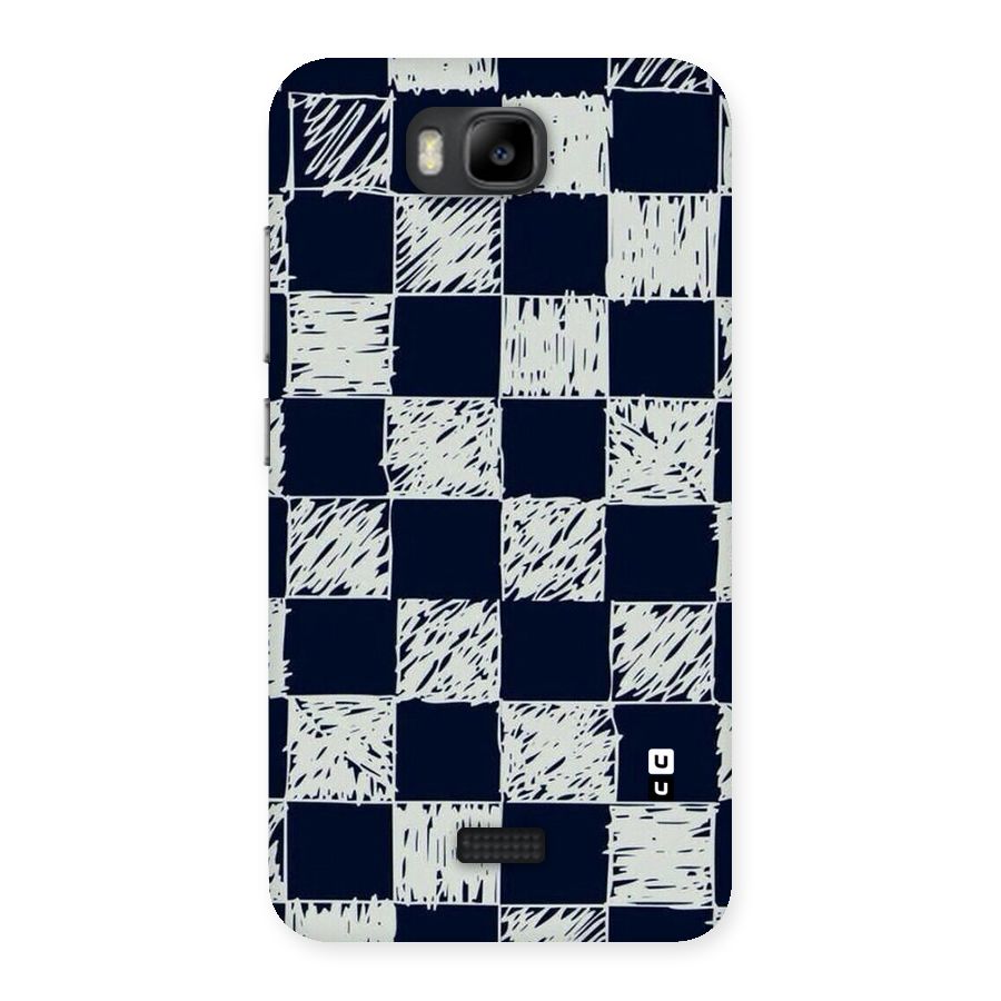 Sketchy Check Design Back Case for Honor Bee