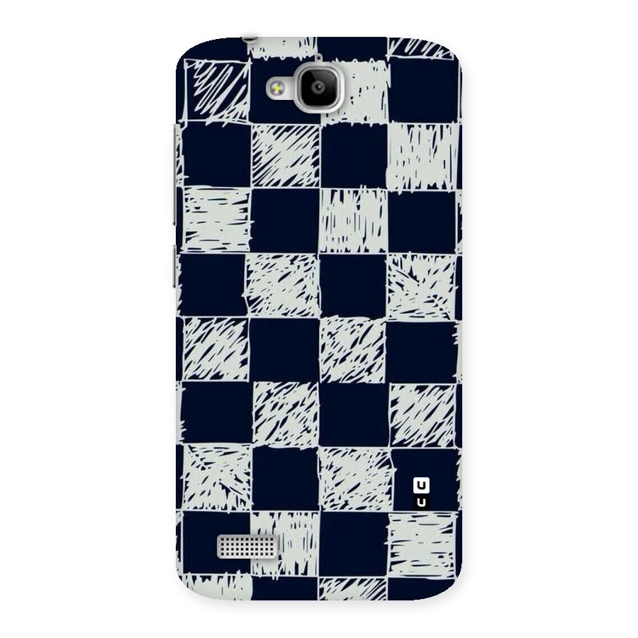 Sketchy Check Design Back Case for Honor Holly