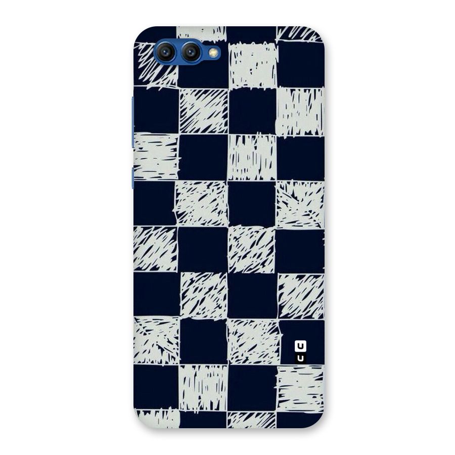 Sketchy Check Design Back Case for Honor View 10