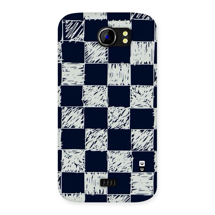 Sketchy Check Design Back Case for Micromax Canvas 2 A110