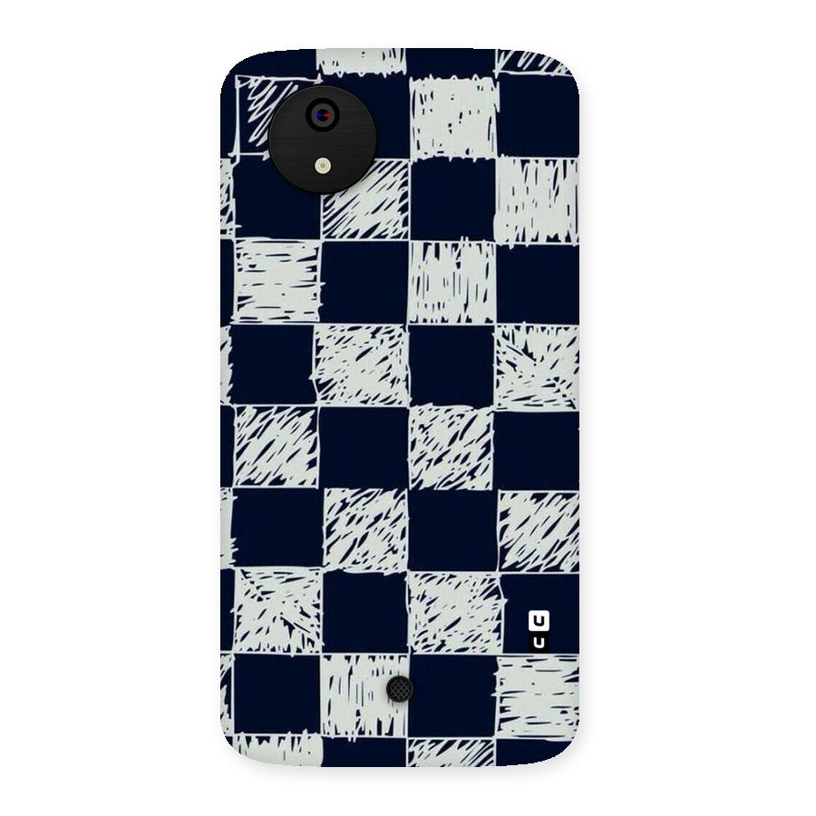 Sketchy Check Design Back Case for Micromax Canvas A1