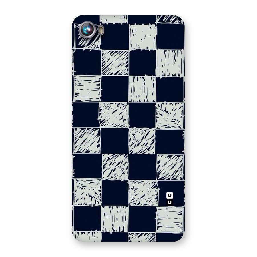 Sketchy Check Design Back Case for Micromax Canvas Fire 4 A107